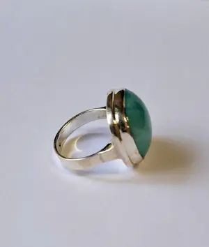 Nieuw Vintage handgemaakte sterlingzilveren turkooizen ring, kopen? Bied vanaf 45!