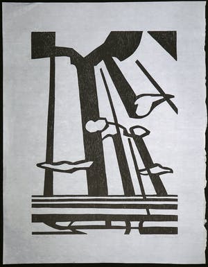 Paul Overhaus - Houtsnede op Japans papier, Zonder titel kopen? Bied vanaf 1!