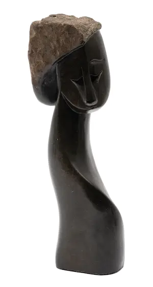 Chitua Jemali - Beeld van gesneden steen: Januskop - 1996 kopen? Bied vanaf 149!