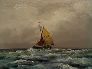 Niet of onleesbaar gesigneerd - Zeegezicht kopen? Bied vanaf 1!