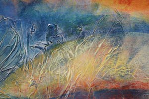 Niet of onleesbaar gesigneerd - Abstract blauw en rood kopen? Bied vanaf 10!