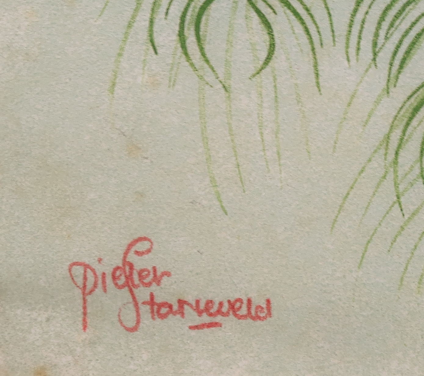 Pieter Starreveld - Lino op geschept papier, Twee eekhoorns kopen? Bied vanaf 20!