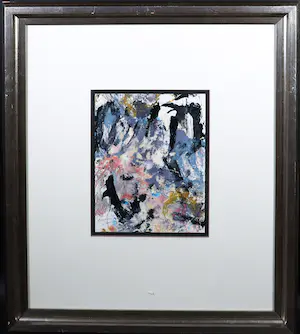 Fred Sieger - Gemengde techniek op papier, Abstracte compositie - Ingelijst kaufen? Bieten Sie von 50!