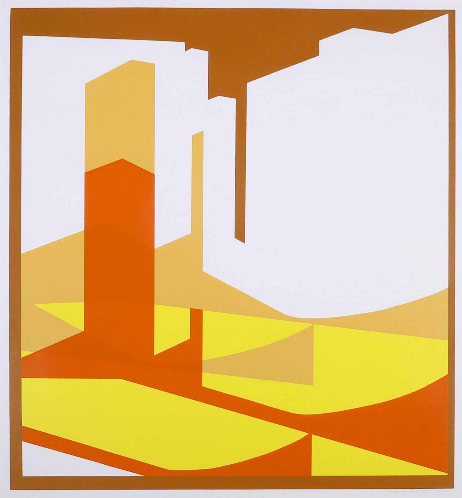Ursula Pless - Zeefdruk, Geometrisch-abstracte compositie kopen? Bied vanaf 35!