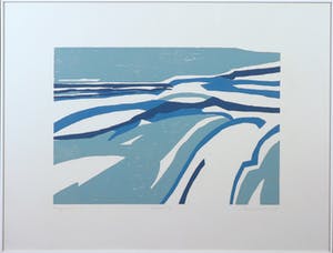 Paul Overhaus - Houtsnede, Strand IV - Ingelijst kopen? Bied vanaf 1!