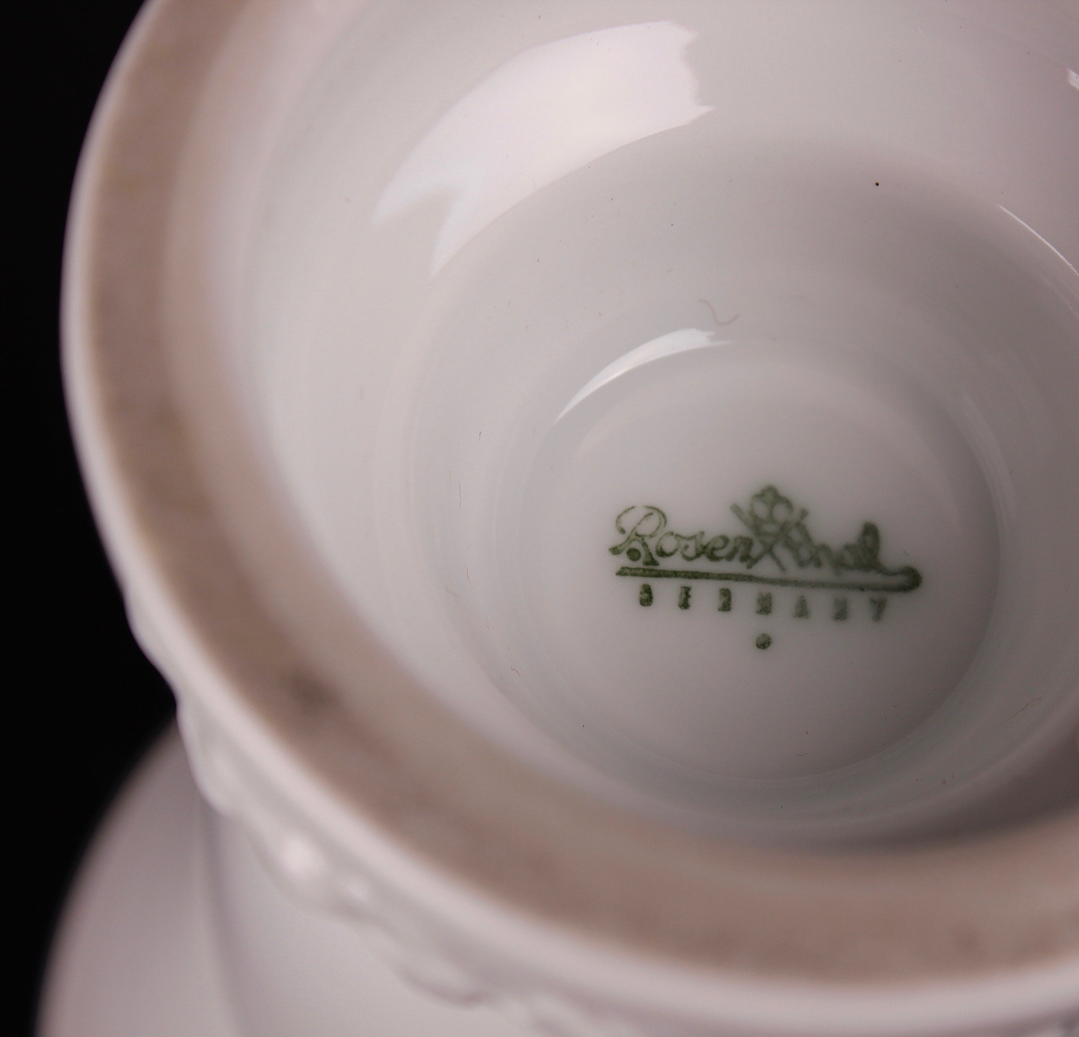 Rosenthal - Witte porseleinen vaas met florale relief decoratie | Duitsland | 1964 kopen? Bied vanaf 1!