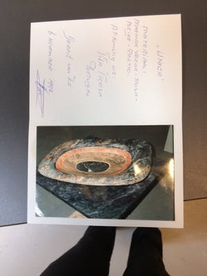 Gerrit van Ee - UNICA MARMEREN SCHAAL met certificaat kunstenaar kopen? Bied vanaf 450!