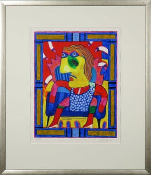 Clemens Briels - Zeefdruk, Got the bibs on at yoe's stone crab miami again - Ingelijst kopen? Bied vanaf 100!