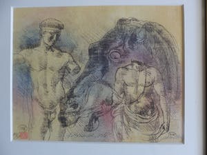 Enric Adsera Riba - 2 Etsen , Titel. Historia del site. mooi ingelijst kopen? Bied vanaf 45!