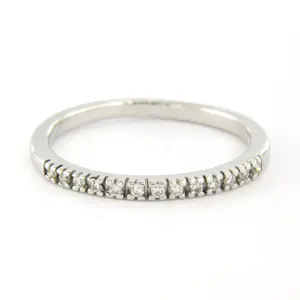 Acheter18k witgouden ring met briljant geslepen diamant tot. 0.13ct – F/G - VS/SI? Enchérissez de 270!