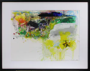 Tino Lintelo - Hollands landschap met bij en vlinder kopen? Bied vanaf 50!