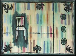 Allard Budding - Olieverf op doek, Zonder titel / Compositie met stoel (Zeer groot) kopen? Bied vanaf 300!