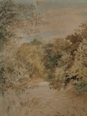 Melchior Fritsch - Aquarel , “An der Schwarza” – 1879 kopen? Bied vanaf 10!