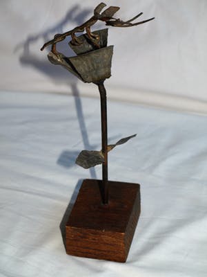 Niet of onleesbaar gesigneerd - Beeld van koper, "Libelle op klaproos" kopen? Bied vanaf 1!