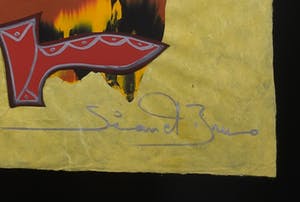 Simon & Bruno - Gemengde techniek op geschept papier, Fantasiefiguur - Ingelijst kopen? Bied vanaf 50!