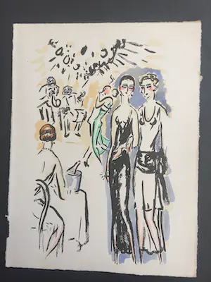 Kees van Dongen - Pochoir - Op het feest kopen? Bied vanaf 300!
