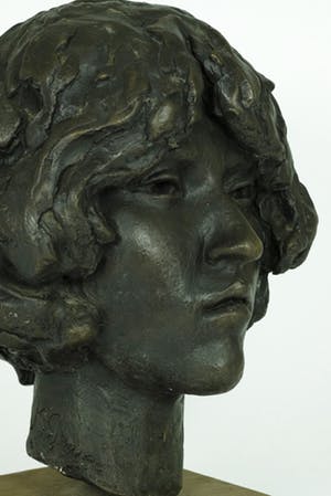 Karel Gomes - Bronzen beeld van hoofd van vrouw - ruim 22 kg kopen? Bied vanaf 695!