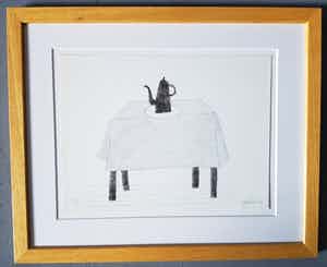 Klaas Gubbels - nieuwe houten lijst mét museumglas met gesigneerd boek verkocht voor € 295!