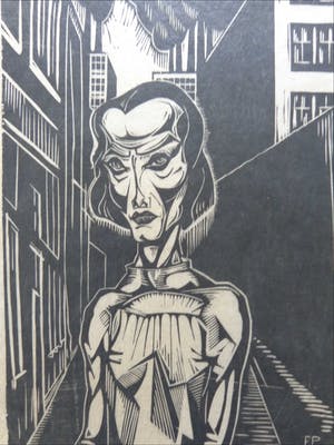 Jan Pzn. Franken - ACHTERBUURT / ZW-W HOUTSNEDE / 40x28cm / SIG / 1923 kopen? Bied vanaf 50!