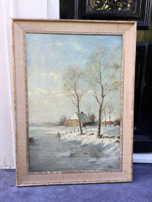 Fedor van Kregten - C4749-2, Polderlandschap in de winter kopen? Bied vanaf 450!