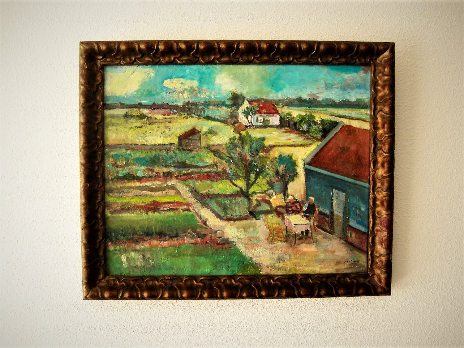 Niet of onleesbaar gesigneerd - Omstr. 1930 geschilderd olieverf "het dorp OudePekela" gesigneerd "Schram" kopen? Bied vanaf 1!