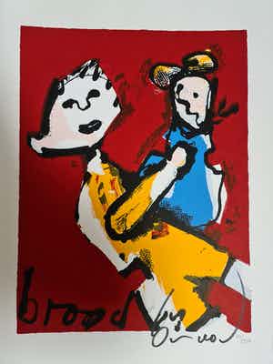 Herman Brood - Moeder met Kind - gesigneerd - 350 ex. verkocht voor € 1!