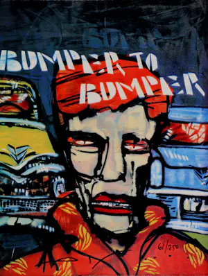 Herman Brood - Ingelijste litho: Bumper to bumper kopen? Bied vanaf 450!