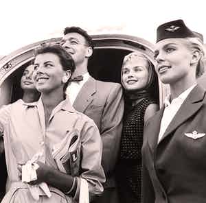 Paul Huf - Foto op dibond, Aankomst met KLM verkocht voor € 1!