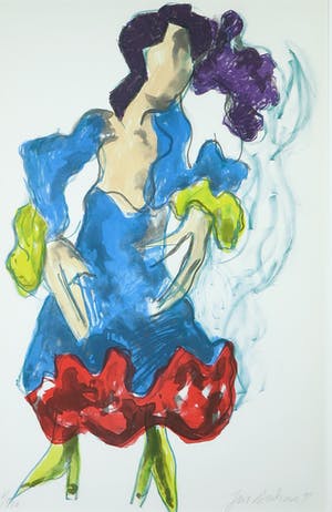 Jan Sierhuis - Litho, Z.T. (Flamenco) - Ingelijst (Groot) kopen? Bied vanaf 50!