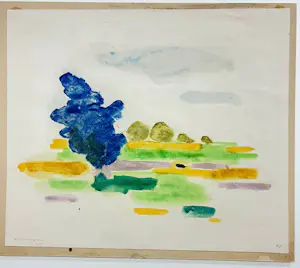 Joop Kropff - Landschap met boom kopen? Bied vanaf 50!