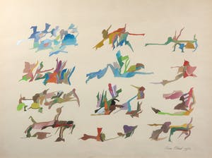 Henri Plaat - Gouache, Zonder titel - Ingelijst kopen? Bied vanaf 50!