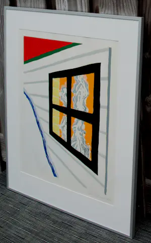 Roger Raveel - Ingelijste zeefdruk: 'Venster in Tourves' - 1988 kopen? Bied vanaf 1600!