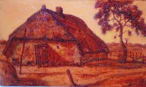 Hendrikus IJkelenstam - Boerderij - olieverf 1920 verkocht voor € 75!