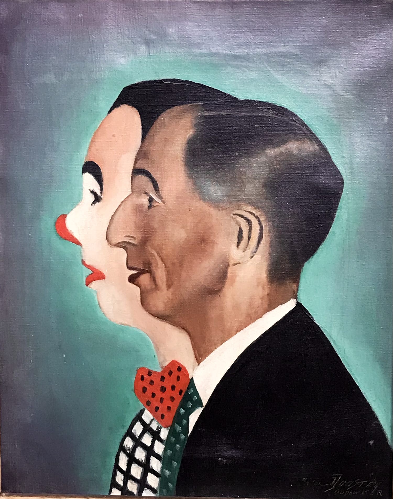 Joop Joosten - Dubbelportret komiek Johan Buziau verkocht voor € 20!