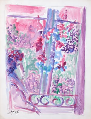 Joe Wols - Lot van vier kleurrijke aquarellen kopen? Bied vanaf 1!