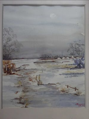 Niet of onleesbaar gesigneerd - Winterlandschap kopen? Bied vanaf 1!