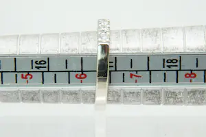 99 - Elegante 14Kt wit goud & diamanten ring met 5 briljanten ca. 0.25ct diamant kopen? Bied vanaf 270!