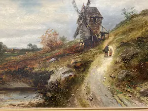 Niet of onleesbaar gesigneerd - Landschap met molen kopen? Bied vanaf 1!