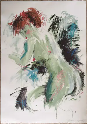 Annemarie de Groot - Subtiel naakt | Grote kleuren zeefdruk kopen? Bied vanaf 44!