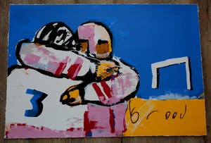 Herman Brood - Grote zeefdruk: voetbal kopen? Bied vanaf 299!