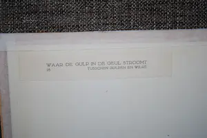 Ad van der Kop - Riviertjes bij Gulpen Limburg, winter - 2 litho's, in passepartout en lijst kopen? Bied vanaf 20!