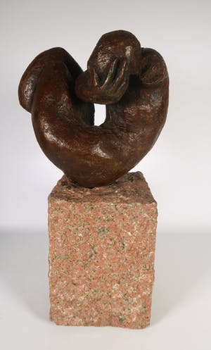 Jos Haeken - Brons en graniet, In gedachten (Zeer zwaar) kopen? Bied vanaf 1!