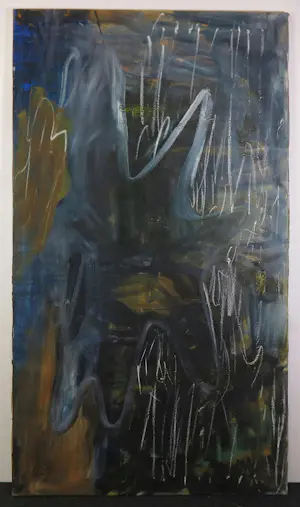 Onbekend - Gemengde techniek op doek, Abstracte compositie (Groot) kopen? Bied vanaf 75!