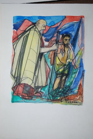 Pierre Theron - De originele aquarel die gebruikt is voor Rudyard Kipling's Kim kopen? Bied vanaf 75!