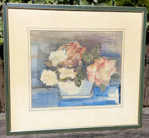 Jeanne Bieruma Oosting - Stilleven, aquarel op papier (ingelijst) kopen? Bied vanaf 1!