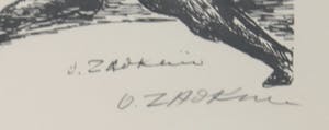 Ossip Zadkine - Litho, Zonder titel - Ingelijst kopen? Bied vanaf 100!