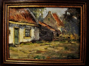 Niet of onleesbaar gesigneerd - Boeiend omstreeks 1930 geschilderd olieverf - gesigneerd kopen? Bied vanaf 1!