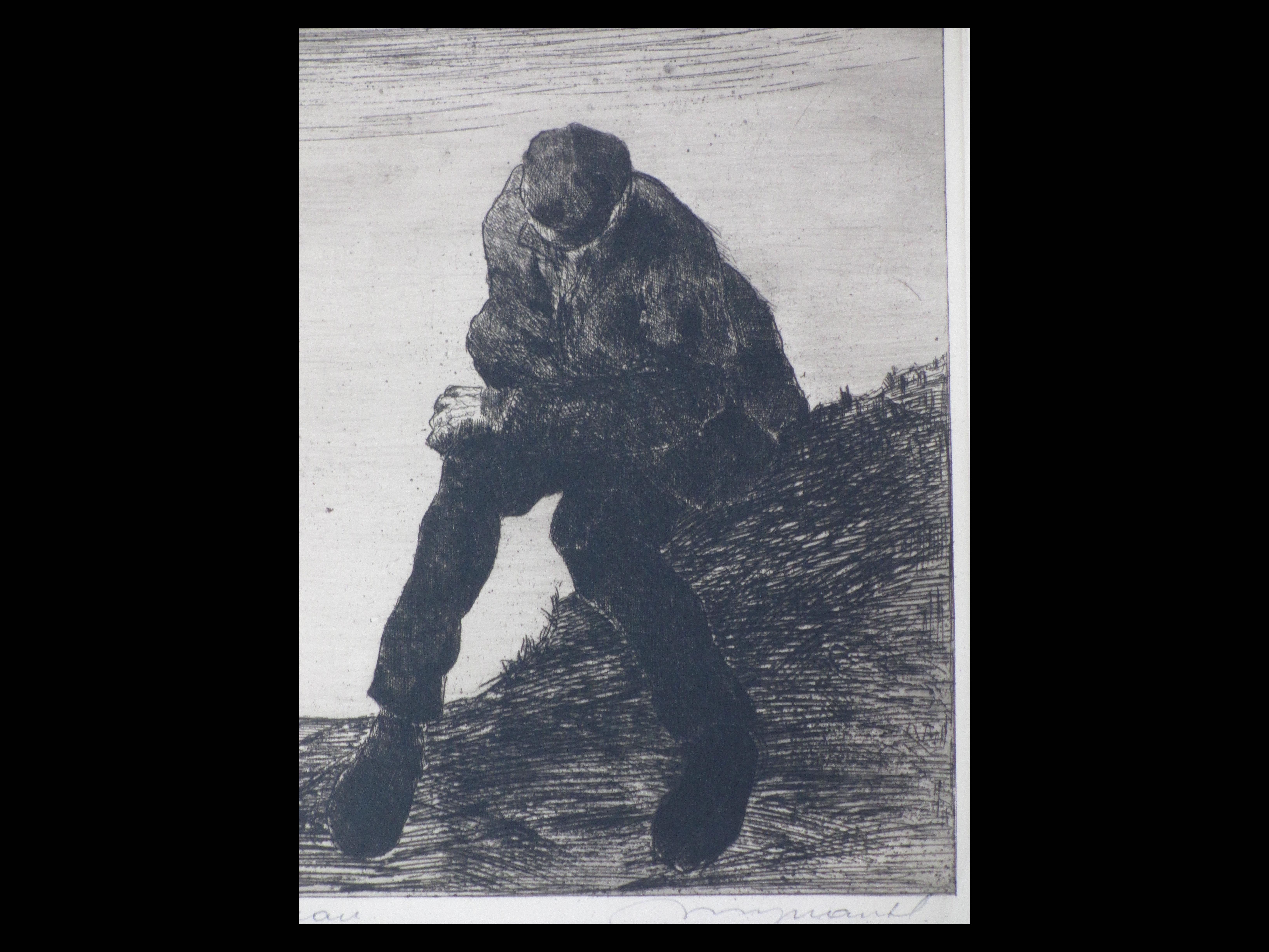 Niet of onleesbaar gesigneerd - Le Chemineau (De Werkzoekende) - Ets kopen? Bied vanaf 1!