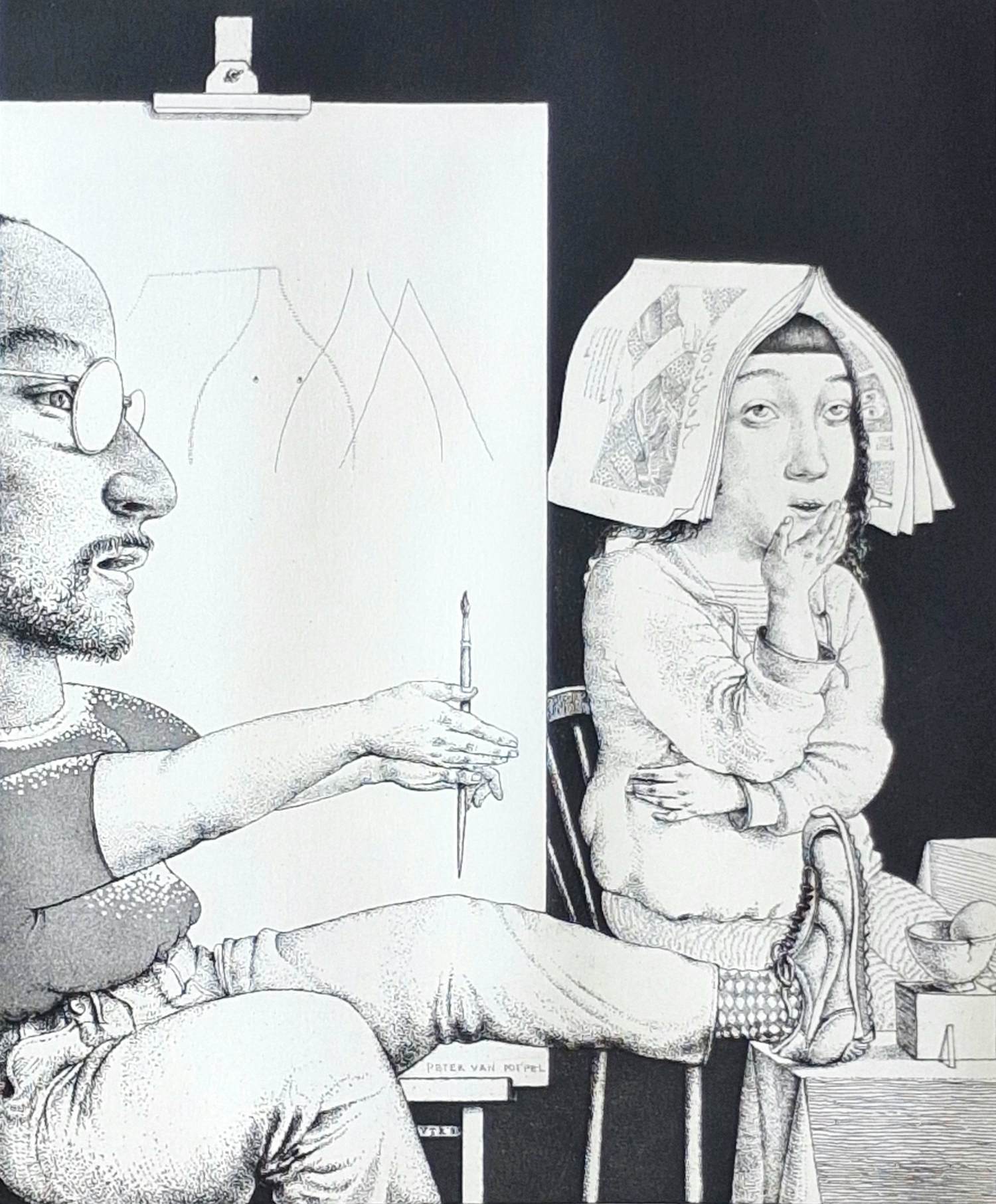 Peter van Poppel - De schilder en zijn model kopen? Bied vanaf 125!