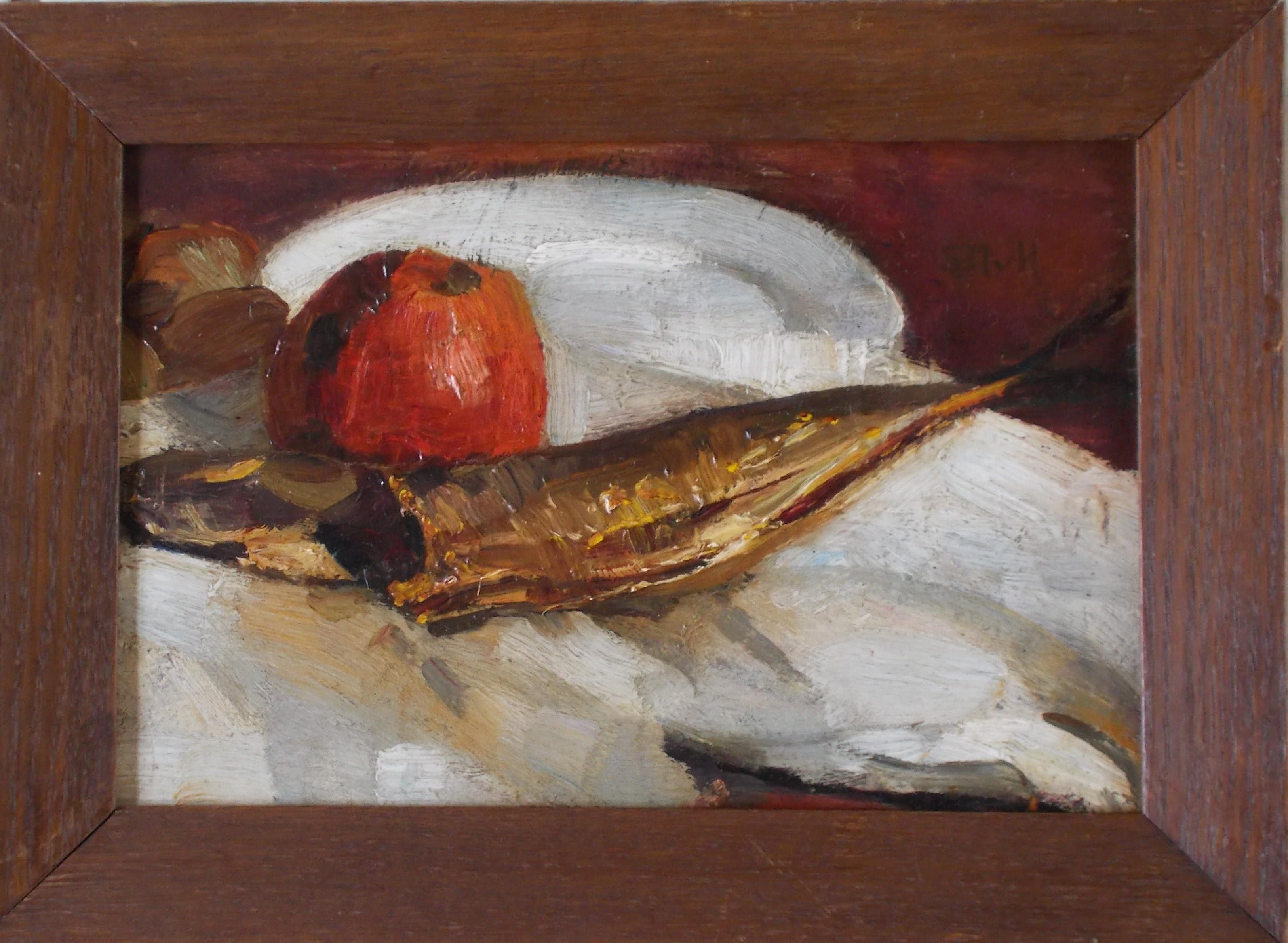 Sientje Mesdag van Houten - Stilleven met appel en makreel kopen? Bied vanaf 400!